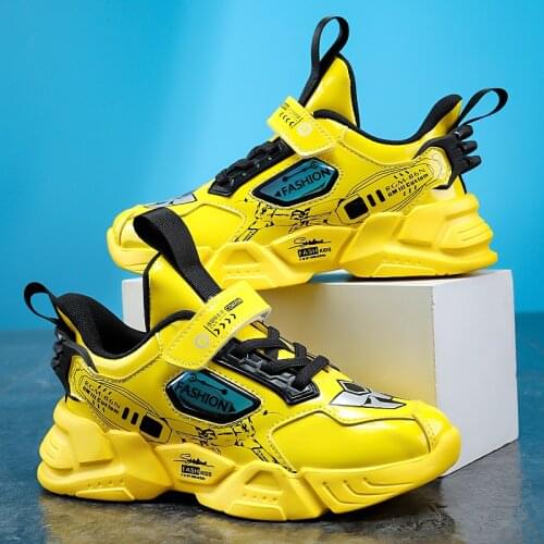 Autumn and winter models 2020 new boys' sports waterproof leather shoes childrens shoes girls casual