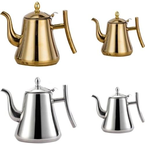 1.2/1.8L Thick Stainless Steel Tea Pot with Infuser Coffee Pot Teapot Induction Cooker Water Kettle