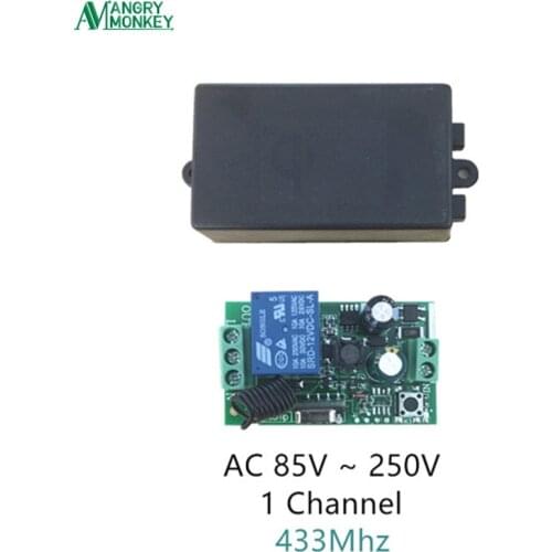 433Mhz Universal Wireless Remote Control Switch AC 85V ~ 250V 110V 220V 1CH Relay Receiver Module
