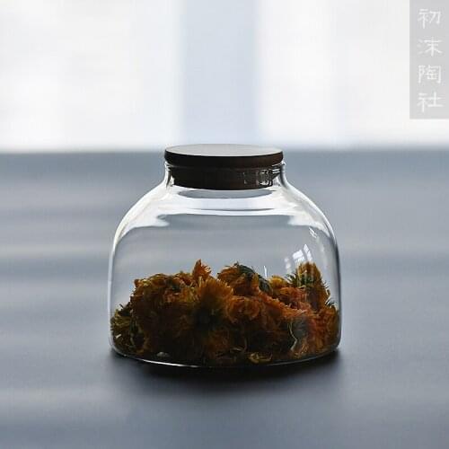 At the beginning of the manual spray cork sealing caddy super capacity increasing glass tea pot of tea