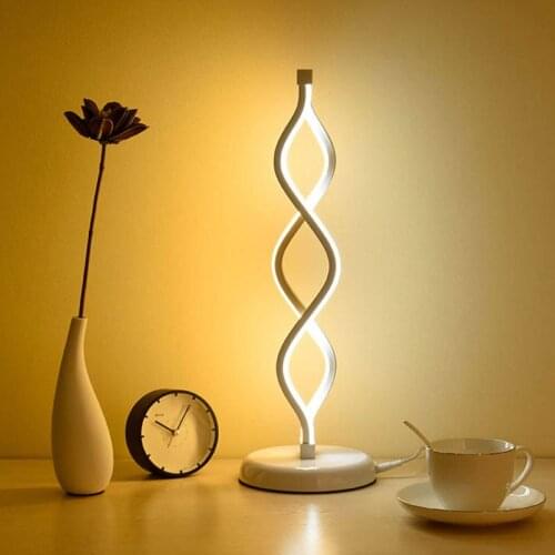 Iron Art Table Lamp LED Light 12W 3 Light Colous Reading Bedside Living Room Home Ofiice Bedroom Decoration EU/AU/US/UK Plug