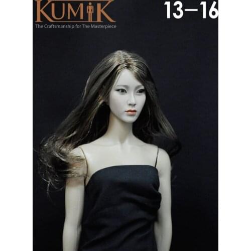 1/6 scale female head shape for 12" action figure doll accessories doll head carved not include the body,clothes and other 13-16