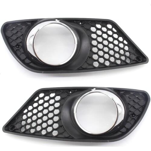 1Pair Front Bumper Cover Grille for Mercedes Benz C-Class W204 2008-2010 Fog Light Lamp Grill Bezel Frame Auto Accessories