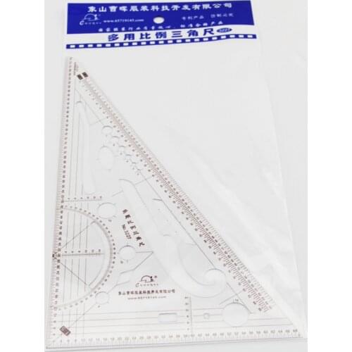 1Pcs Sewing Tools Soft Plastic Transparent Ruler Styling Design Ruler French Curve 3227 Ruler