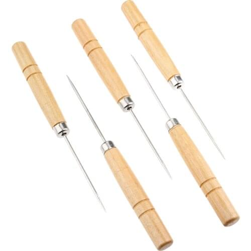 5Pcs Sewing Awls 140mm Leather Craft Hole Punching Playing Eye Or Rivets Sewing Accessory Tool DIY Leathercraft Tool