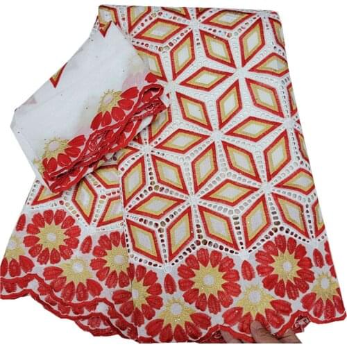 African voile Lace Fabric Swiss Voile With Stones Swiss Cotton Lace High Quality 2021 Lace Fabrics For Wedding HL-135