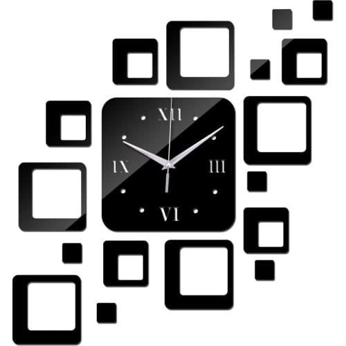 Acrylic new special offer Geometric wall clock watch clocks diy stickers needle modern quartz living room