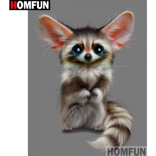 HOMFUN Full Square/Round Drill 5D DIY Diamond Painting "cartoon animals" Embroidery Cross Stitch 3D Home Decor Gift A12328