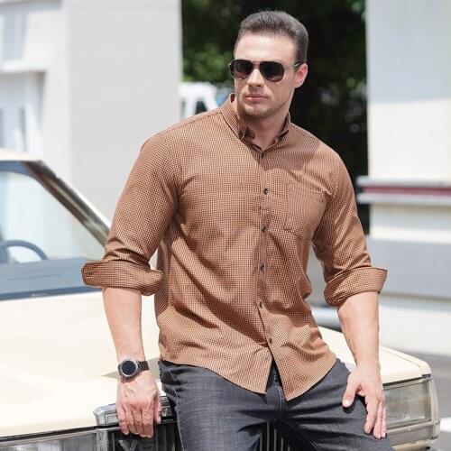 Мужские клечатые рубашки Auguswu China At AliExpress