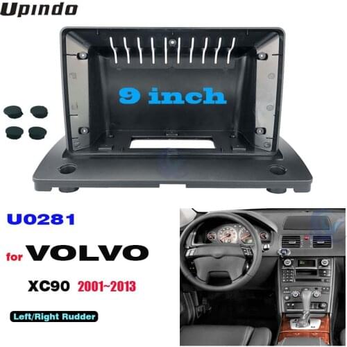 2 Din 9 Inch Car Radio DVD GPS Mp5 Plastic Fascia Panel Frame For Volvo XC90 2001~2013 Dash Mount Kit