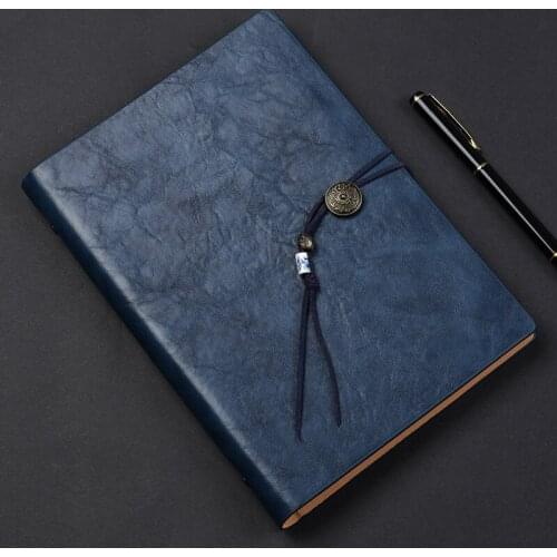 Business Notebook Gift Box Set Creative Notebook Work Retro Simple Diary Leather A5 Looseleaf Book