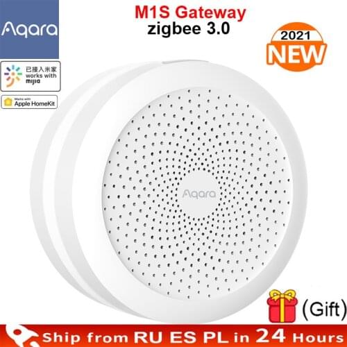 Original Aqara M1S Hub Gateway with RGB Led Night Light Zigbee 3.0 Siri Voice APP Remote Control Home Work Mijia APP HomeKit