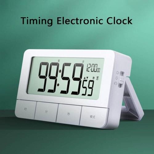 New Multifunctional Timer LCD Screen Clock Home Kitchen Cooking Countdown Timer Students Do Test Papers Timing Alarm Clock