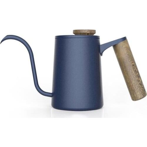 Wood Handle 600ml Stainless Steel Gooseneck Drip Coffee Kettle Barista Coffee Pot Long Spout Kettle Stovetop Pour Over Teapot