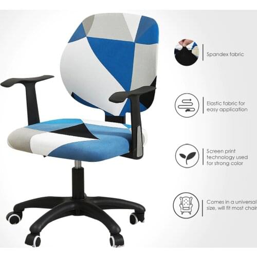 Office Chair Cover 2 Pieces Set Elastic Computer Game Chair Slipcover Armchair Cover for cadeiras de escritório