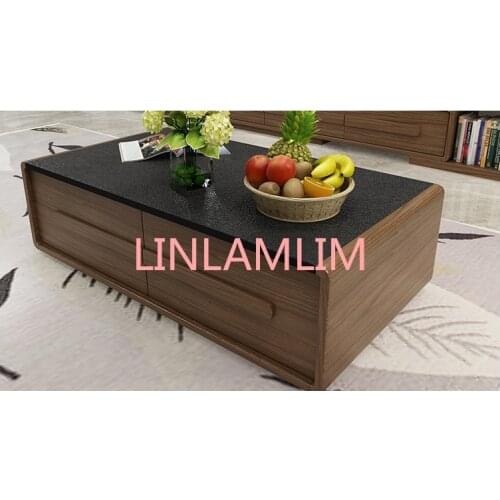 Natural designer wooden panel Coffee Table Living Room Home Furniture minimalist modern rectangle mesas de centro table basse