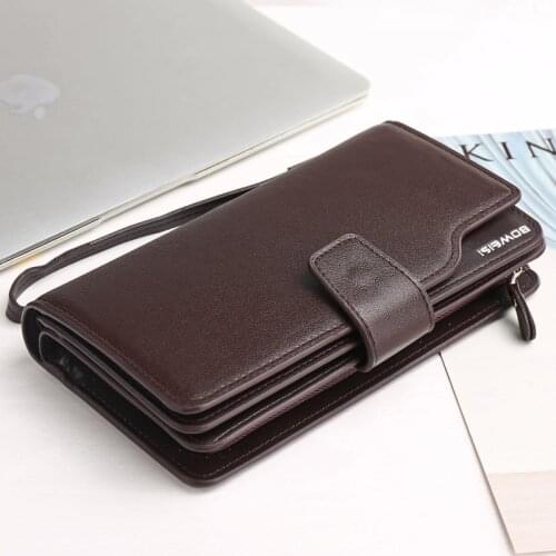 Men Wallets Long Style High Quality Card Holder Male Purse Zipper Large Capacity Brand PU Leather Wallet For Men