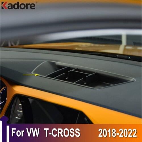 For Volkswagen T-Cross 2018 2019 2020 Car Driver Side Plastic Storage Box Phone Holder Interior Accessories Car-styling