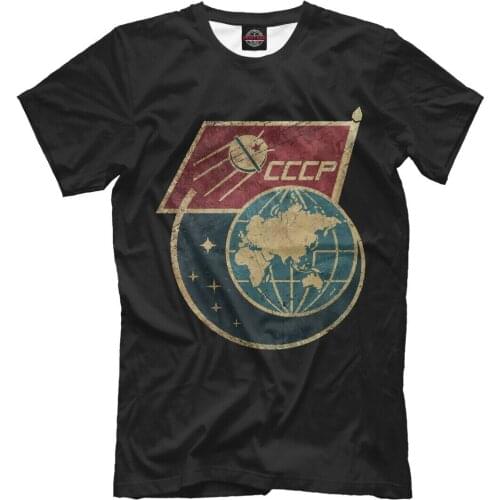 CCCP Men New t-shirt space program USSR Russia soviet union SHORT Casual Cotton O-Neck men clothing