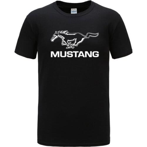 Unisex Ford Mustang T-shirt Men Short Sleeve Beefy Muscle Basic Solid Blouse Tee Shirt Casual tshirt Summer S-2XL cotton