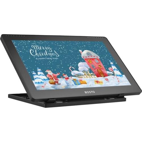 BOSTO 16HD 15.6'' IPS Graphics Drawing Tablet Display Monitor 1920*1080 Resolution 8192 Pressure Level Rechargeable Stylus Pen
