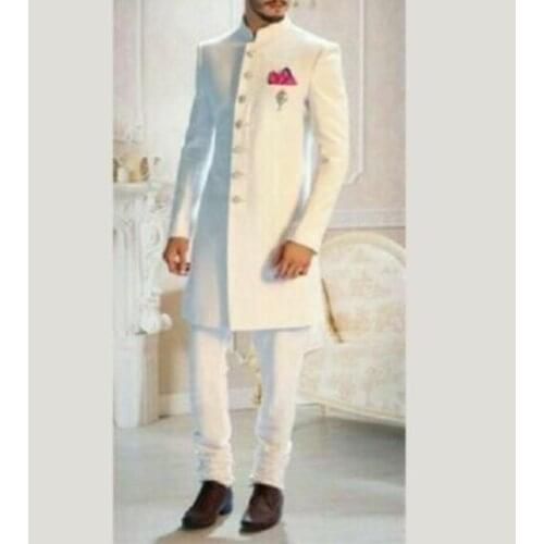 Classic mens suit Indian traditional wedding mens dress long jacket pants graduation party formal suit terno masculin 2 pieces