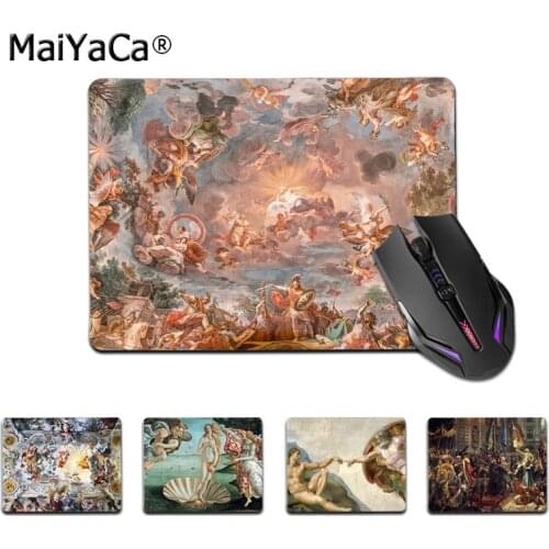MaiYaCa renaissance art painting aesthetic Gamer Speed Mice Retail Small Rubber Mousepad Top Selling Wholesale Gaming Pad mouse