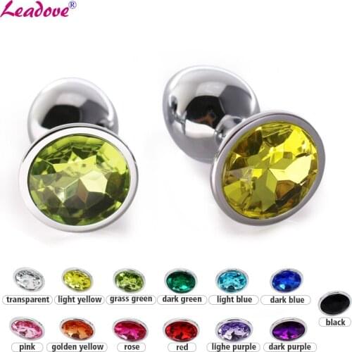 100pcs/lot Large Size 95*38cm Metal Anal Toy Butt Ass Plug Stainless Crystal Plug Anal Booty Beads Sex Toys for Women Men GS0025