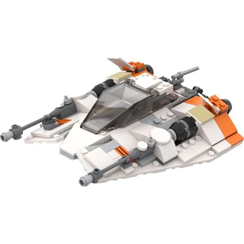 MOC Plane T-47 Snowspeeder Fighter Building Blocks Kit Space Wars Snowfield Aircraft Bricks Airplane Model Toy For Children Gift