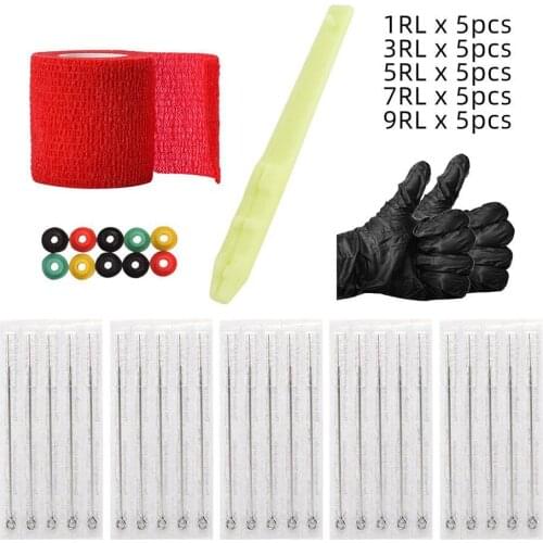 DIY Tattoo Supplies Set Handmade Texture Pen 1RL 3RL 5RL 7RL 9RL Tattoo Hand Needle Hand Poke Stick Beginner Tattoo Accessories