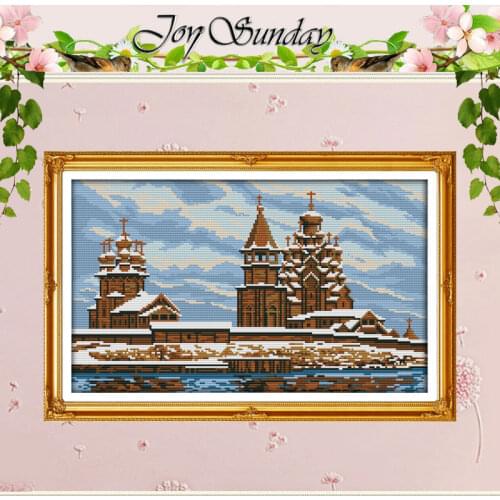 Snow-covered Landscape Patterns Counted Cross Stitch 11CT 14CT Cross Stitch Set Wholesale Cross-stitch Kit Embroidery Needlework