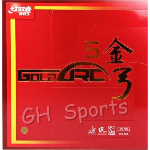 DHS GoldArc 5 (GA5, Made in Germany) Gold Arc Table Tennis Rubber Ping Pong Sponge GoldArc-5