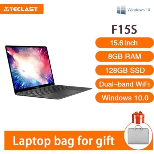 Teclast F15S 15.6 Inch Laptop Windows 10 Notebook 1920x1080 Intel Apollo Lake Laptops 8GB RAM 128GB ROM Dual Wifi HDMI