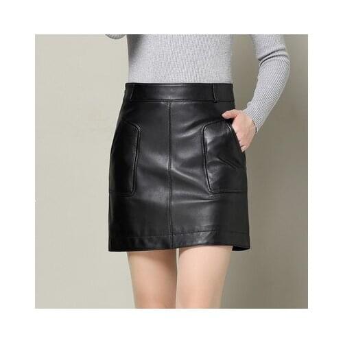 2019 New Fashion Real Sheep Leather Skirt O5