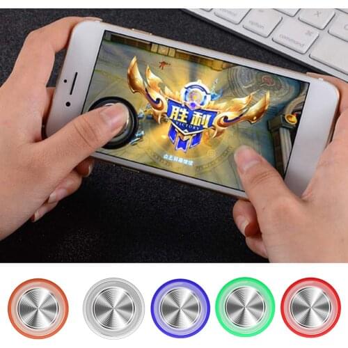 Round Game Joystick Mobile Phone Rocker For Iphone Android Tablet Metal Button Controller For PUBG Controller With Suction Cup