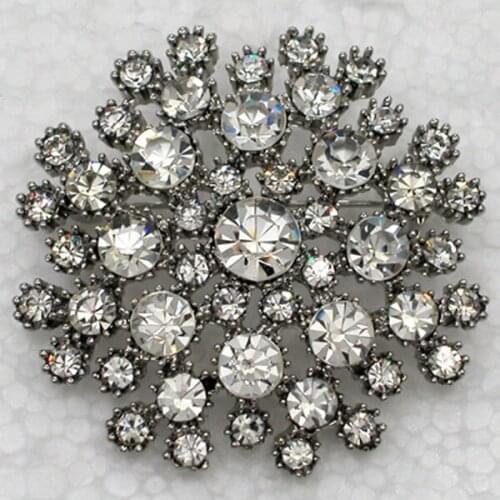 Wholesale Rhinestone Flower Pin brooches Wedding party prom Jewelry gift C101815