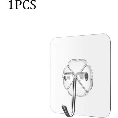 1Pcs PVC Transparent strong suction cup suction cup 7.2cm stick hook hook wall For kitchen7.2* hook wall I3U3