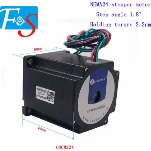 CNC Rounter Leadshine Nema 24 Stepper Motor 60CM22X 2Phase 2.2Nm 5A for 3D printer CNC Engraving Milling Machine