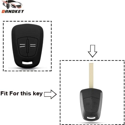 Dandkey Fob 2 Buttons Silicone Remote Key Case Fob Cover For Vauxhall Opel Corsa D ASTRA H Meriva Vectra Zafira Signum Agila