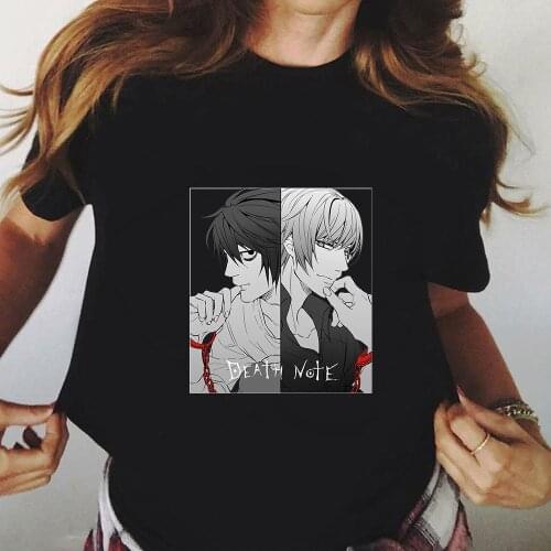 Death Note Loose Women T-shirt Streetwear Ladies Gothic Top T-shirts Harajuku Clothes