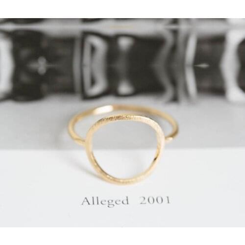 SMJEL New Fashion Matte Karma Circle Unique Rings For Women Couple Jewelry Skinny Rings Birthday Gifts Wholesale 10PCS-R027