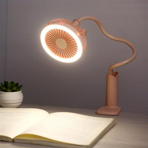 USB LED desk reading Night Light Lamp with Fan rechargeable Flexible Adjustable Handy Desk Cooling Fan bulb