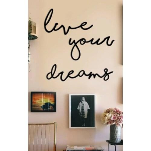 Live Your Dreams Wood Wall Lettering