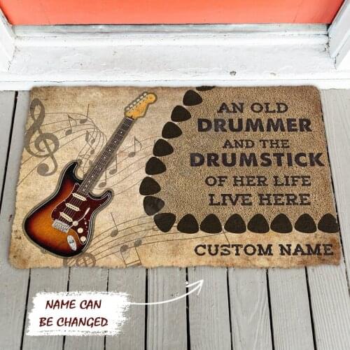 3D Archtop Guitars Guitars An Old Guitarist Custom Doormat Indoor Doormat Non Slip Door Floor Mats Decor Porch Doormat