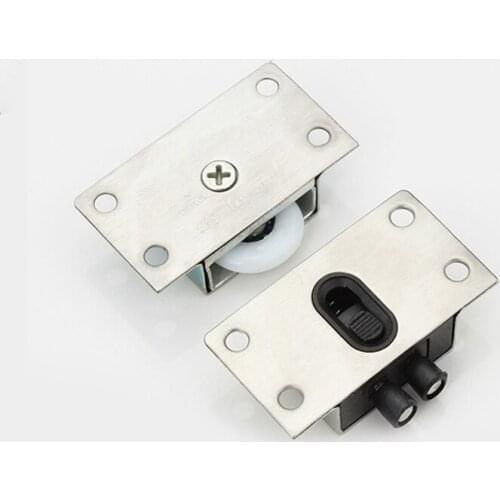 4 Set APS Stainless Steel Sliding Door Wheel Cabinet Nylon Wheels Hanging Wheel Parts Door Rollers Door Hardware