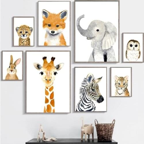 5d Diamond Painting Cartoon Elephant Zebra Bear Owl Giraffe Art Full Diamond Embroidery Baby Children DIY Room Decoration Gift