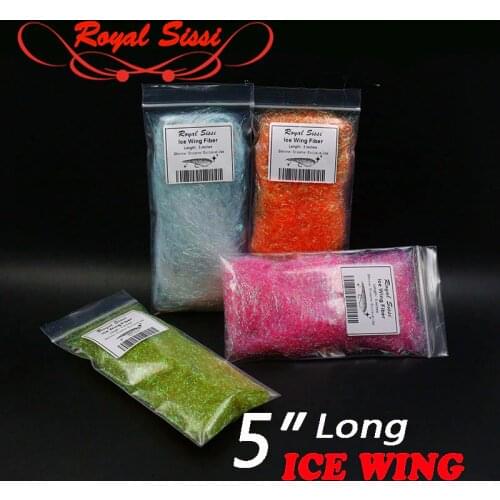7optional colors fly tying ice wing 12cm(5inches) long ice wing fiber synthetic wings tying material sparkle body Living Fibers