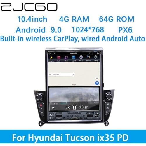 ZJCGO Car Multimedia Player Stereo GPS DVD Radio Navigation Android Screen System for Hyundai Tucson ix35 PD 2018 2019 2020