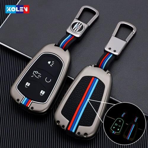 Zinc alloy Car Key Cover Case For Cadillac Escalade CTS XTS ATS ATS-L XLS SRX 2015 2016 2017 2018 CT5 CT6 XT5 XT6 CTS-V Keychain