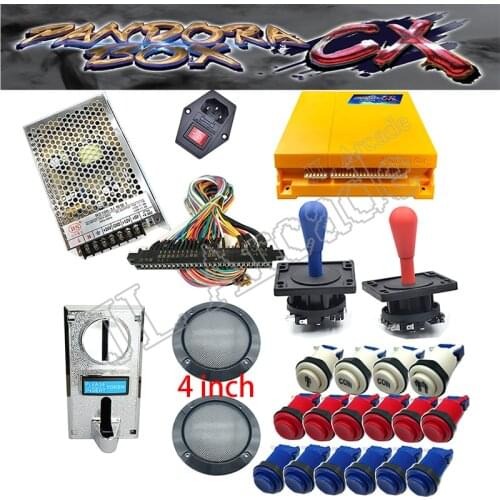 JL CRT DIY Pandora box cx 2800 in 1 arcade game cabinet machine with jamma board kit with joystick button Happ speaker supply